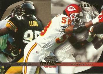 Greg Lloyd / Derrick Thomas Pittsburgh Steelers / Kansas City Chiefs 1996 Fleer NFL Pro Football Previews #188